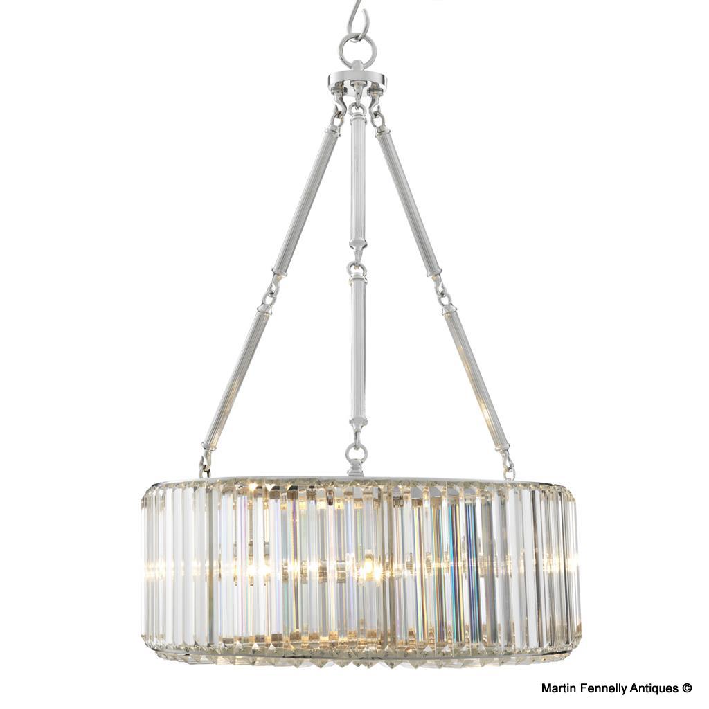 539A Sold The Infinity Chandelier - Art Deco Style - Nickel - Eichholtz - Image 2