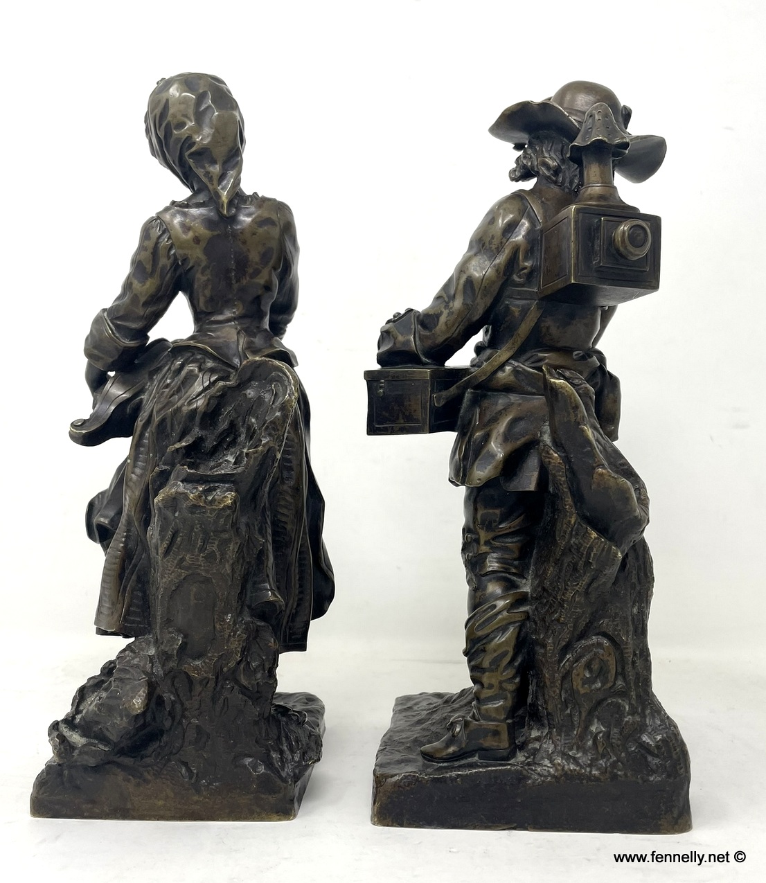 827 Antique Grand Tour French Bronze Sculpture Male Figure Cherub Clodion Barbediene - Image 3