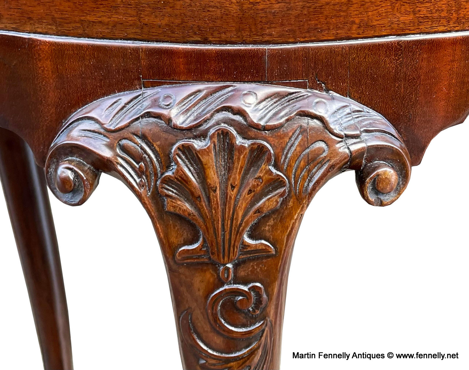 708 Superb Irish Mahogany Foldover Games Table - Circa 1780 - Image 5