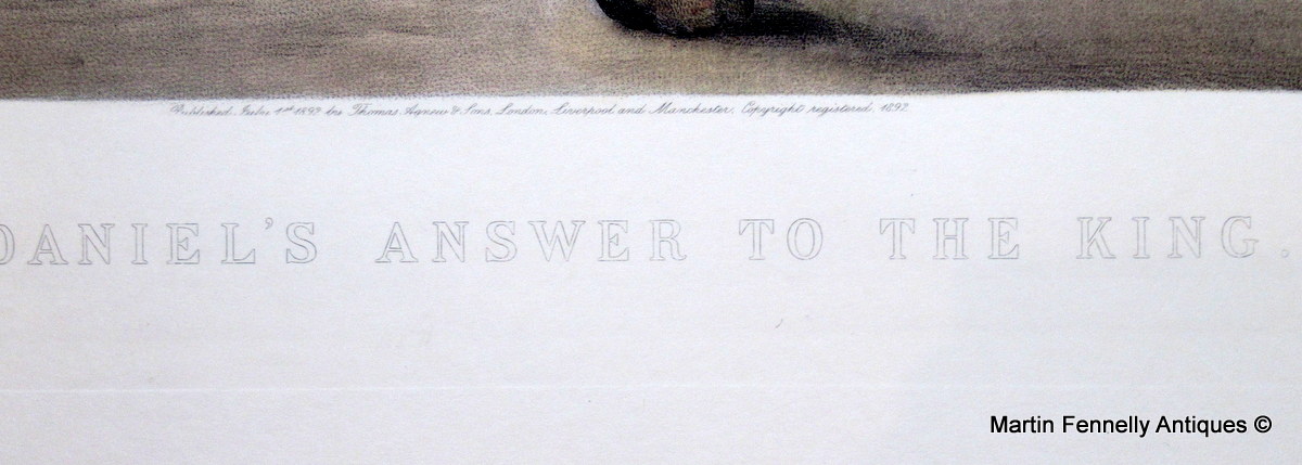 138 Daniel’s Answer to the King - Briton Rivière - Large Framed Engraving - Image 3