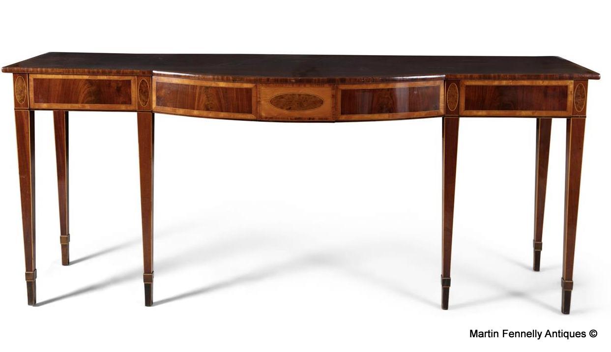 241 Sold Elegant 19TH Century Inlaid Mahogany Side Table - English