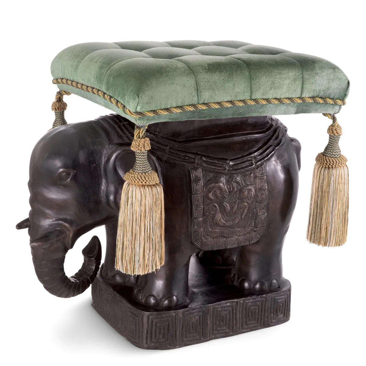 M195 Pair of Bronze Elephant Stools - Eichholtz Designed - Image 2