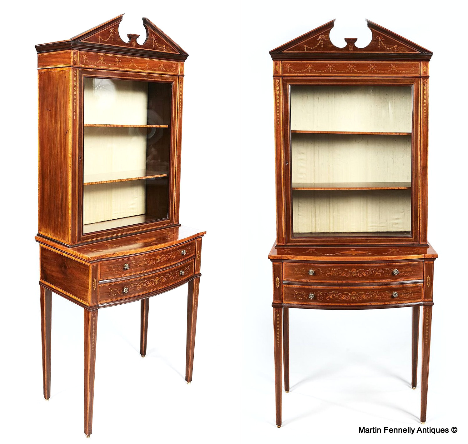 641 Sold Superb Pair of Edwardian Display Cabinets - Edwards and Roberts - Circa 1900 - Image 2