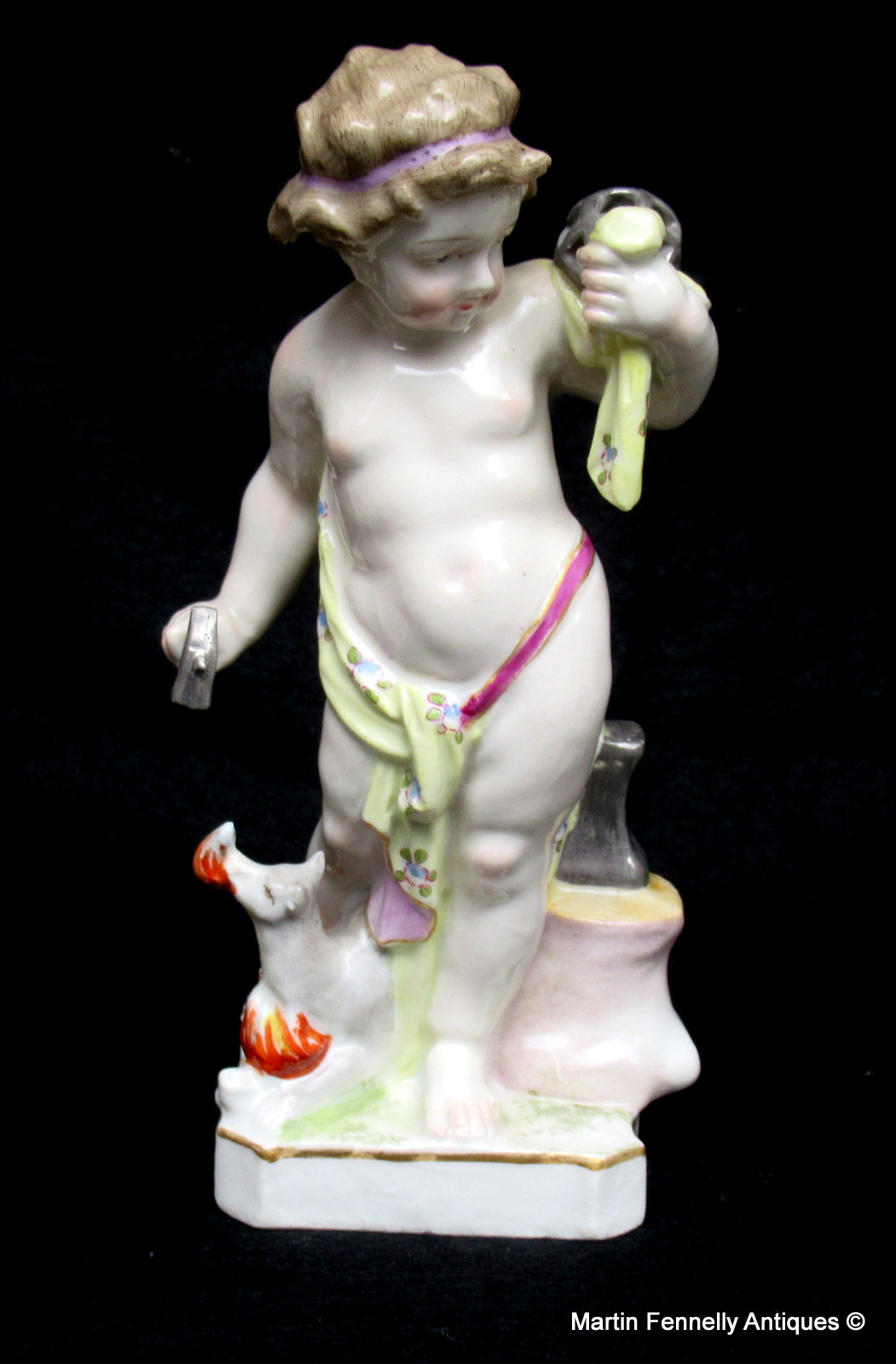 480 Samson Circa 1900 - Set of 4 - Earth Elements - Putti Figures - French - Image 3