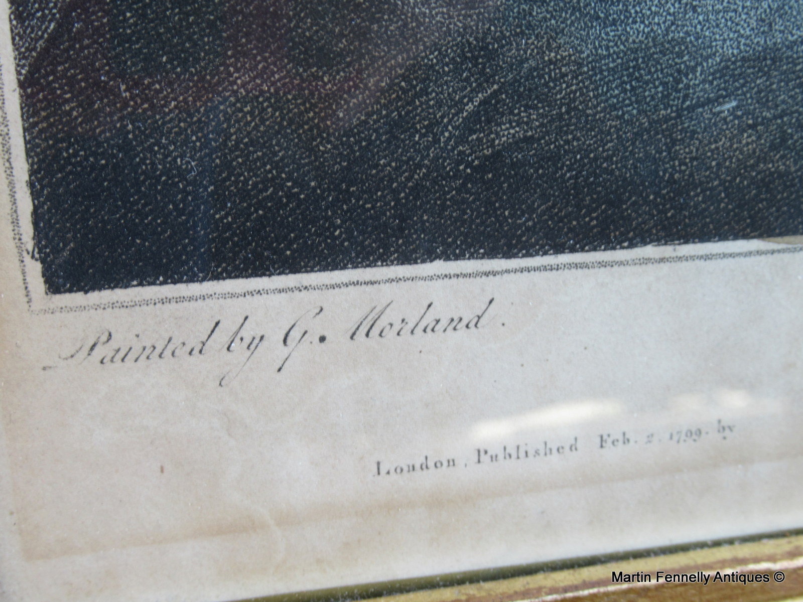 191 Pair Hand Coloured Stipple Engravings - Original by G Morland 1799 - Image 6