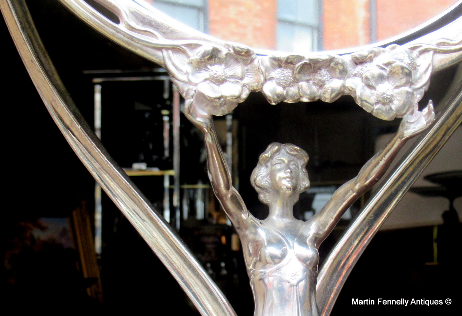 896 Sold WMF Art Nouveau Mirror, Germany Circa 1905 - Image 2