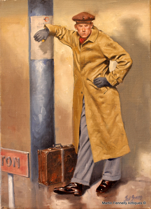 409 Sold Ted Jones - Oil on Canvas - Surbiton Station - Circa 1992