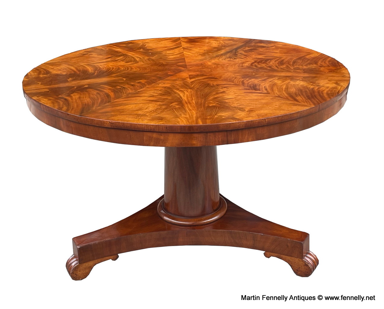 421 Sold Fine Early Victorian Well Figured Mahogany Center Table Possibly Irish