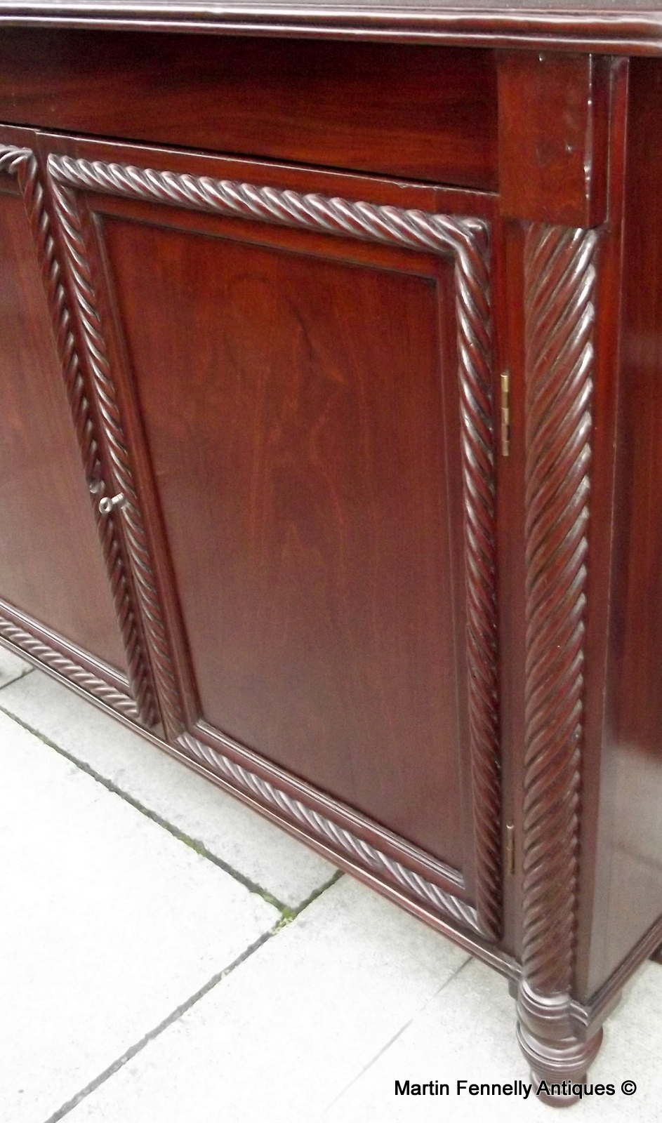 116 Irish Regency Mahogany Twin Door Cabinet - Circa 1820 - Image 2