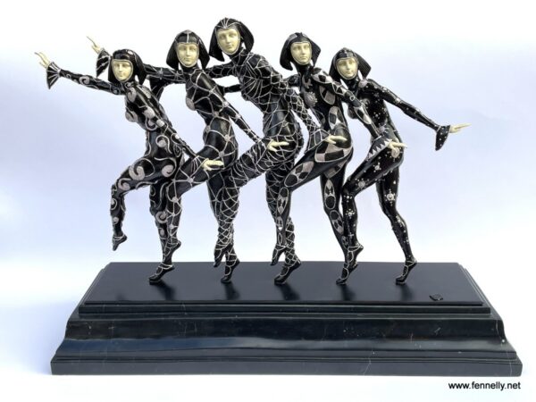 254 Sold Bronze and Marble Sculpture - 'Les Girls' - Chiparus - Art Deco