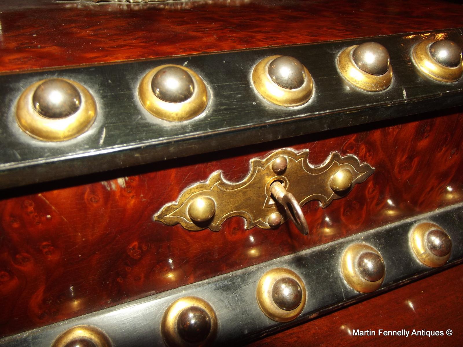 912 Sold Ornate Birds Eye Maple Casket - Circa 1900 - Image 2