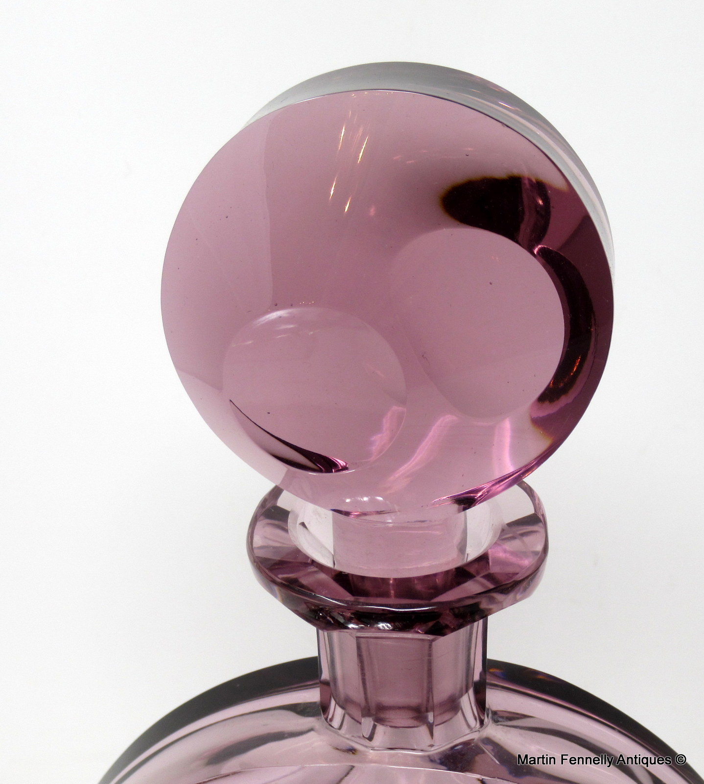 198 Rare and Striking Early 20th Century Decanter Set in Amethyst - Image 4