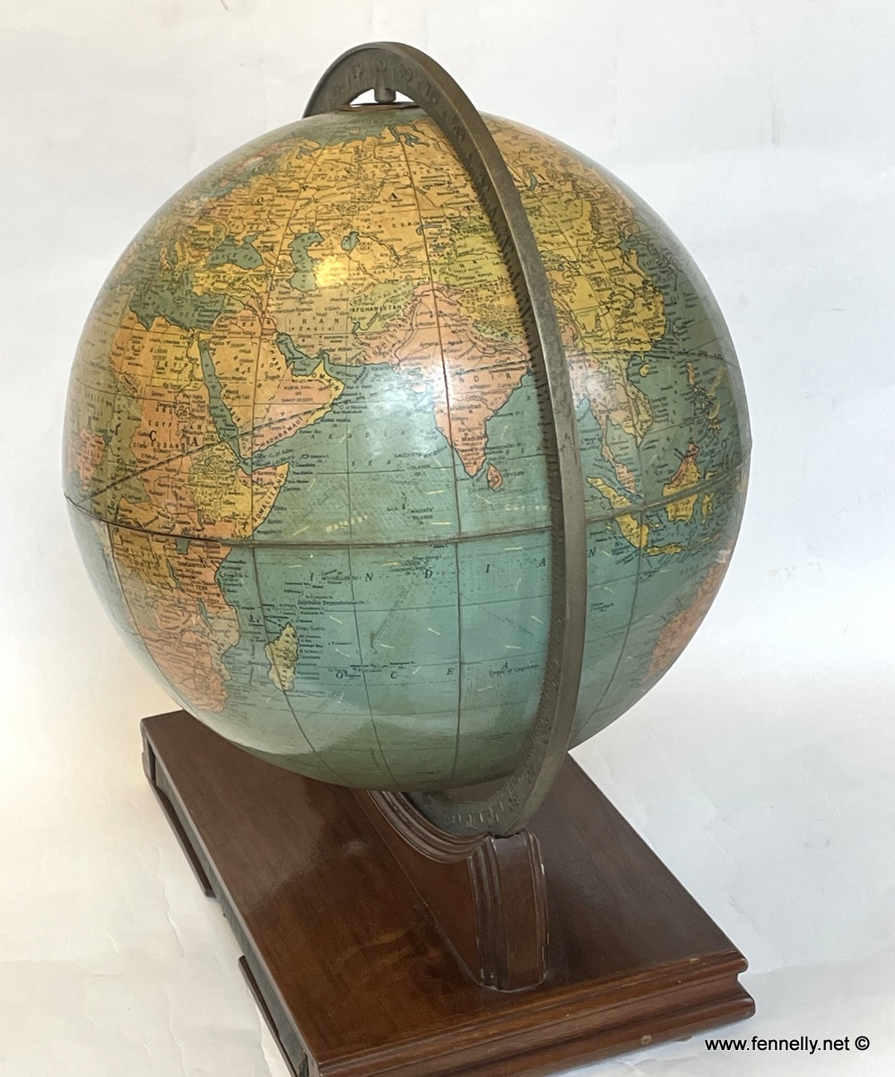 741 Sold Rare 1932 Replogle Globe, Standard Globe with Bespoke Stand and Atlas - Image 2