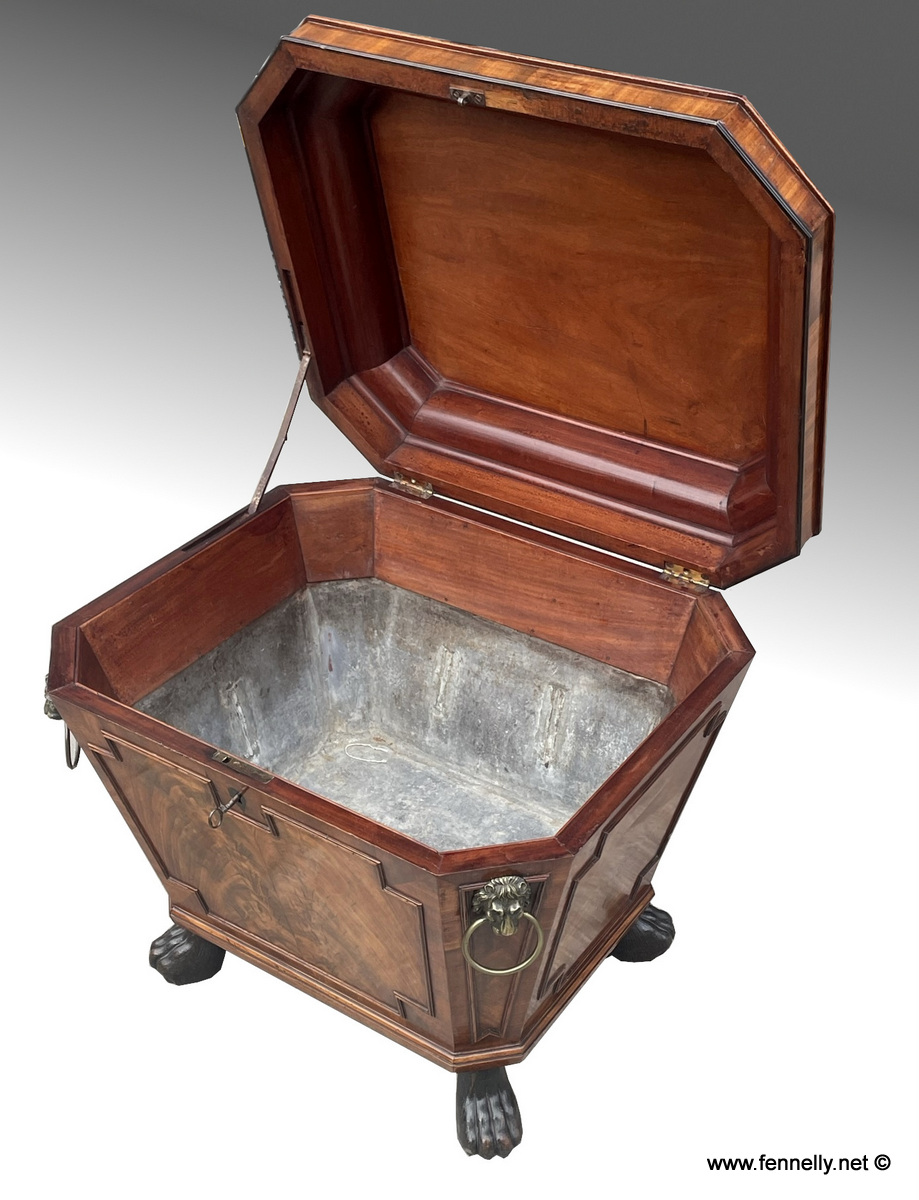 699 Superb Regency English Mahogany Cellarette Circa 1810 - Image 8