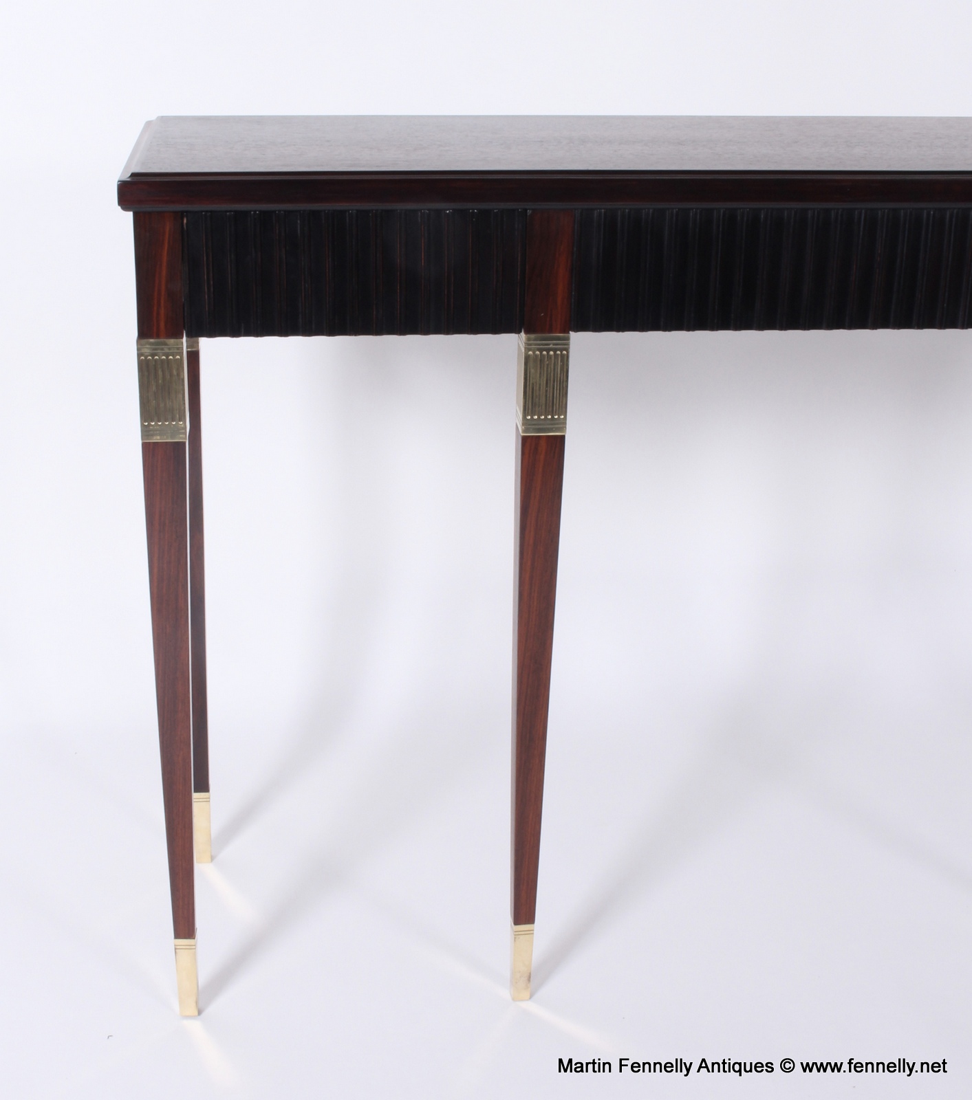 460 Sold Mid Century Italian Console Circa 1950 - Mahogany - Image 4