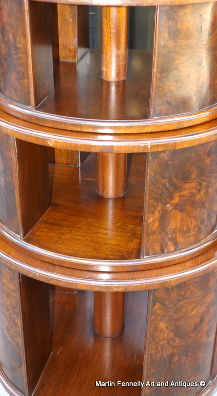 408 Sold Victorian Walnut 'Wedding Cake' Revolving Bookcase - Circa 1880 - Image 3