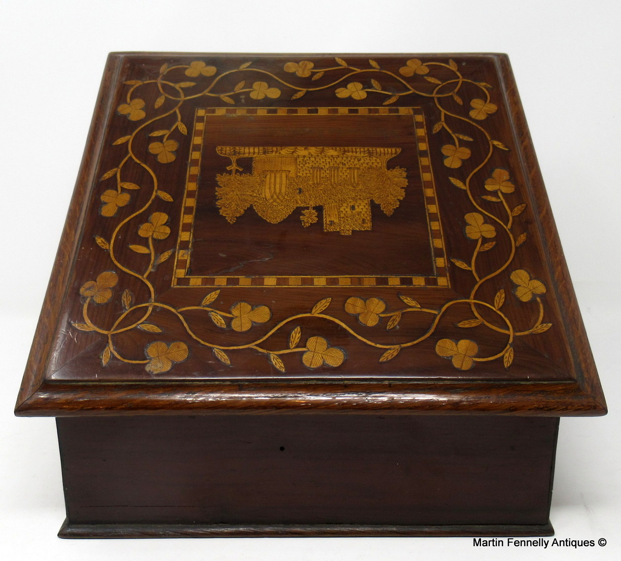 300 Sold Rare Irish Killarneyware Jewellery Casket Mid 19th Century - Image 4