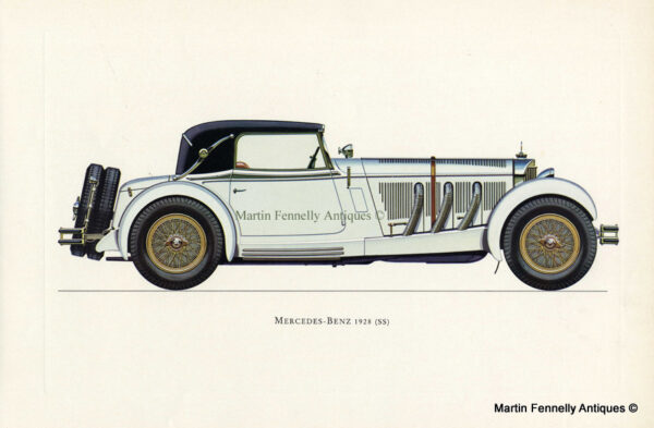 063 Set of Four Framed - Vintage German Cars from Veteran and Vintage 1964