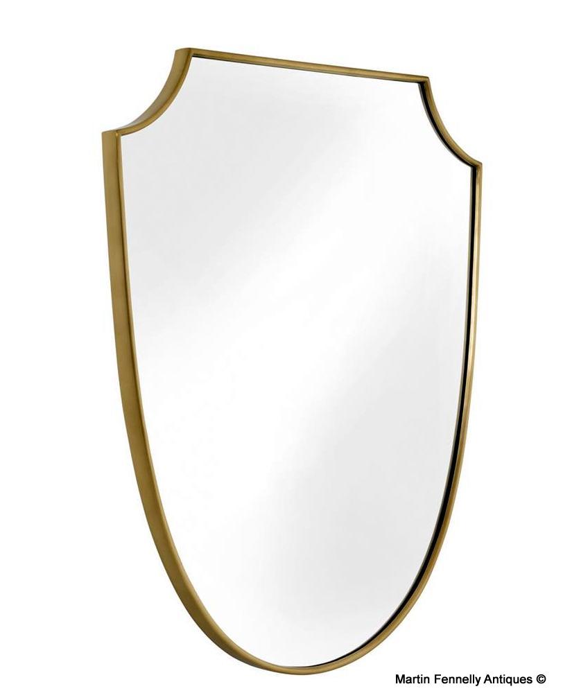 M038 Sold Brass Framed 1950's inspired Wall Mirror