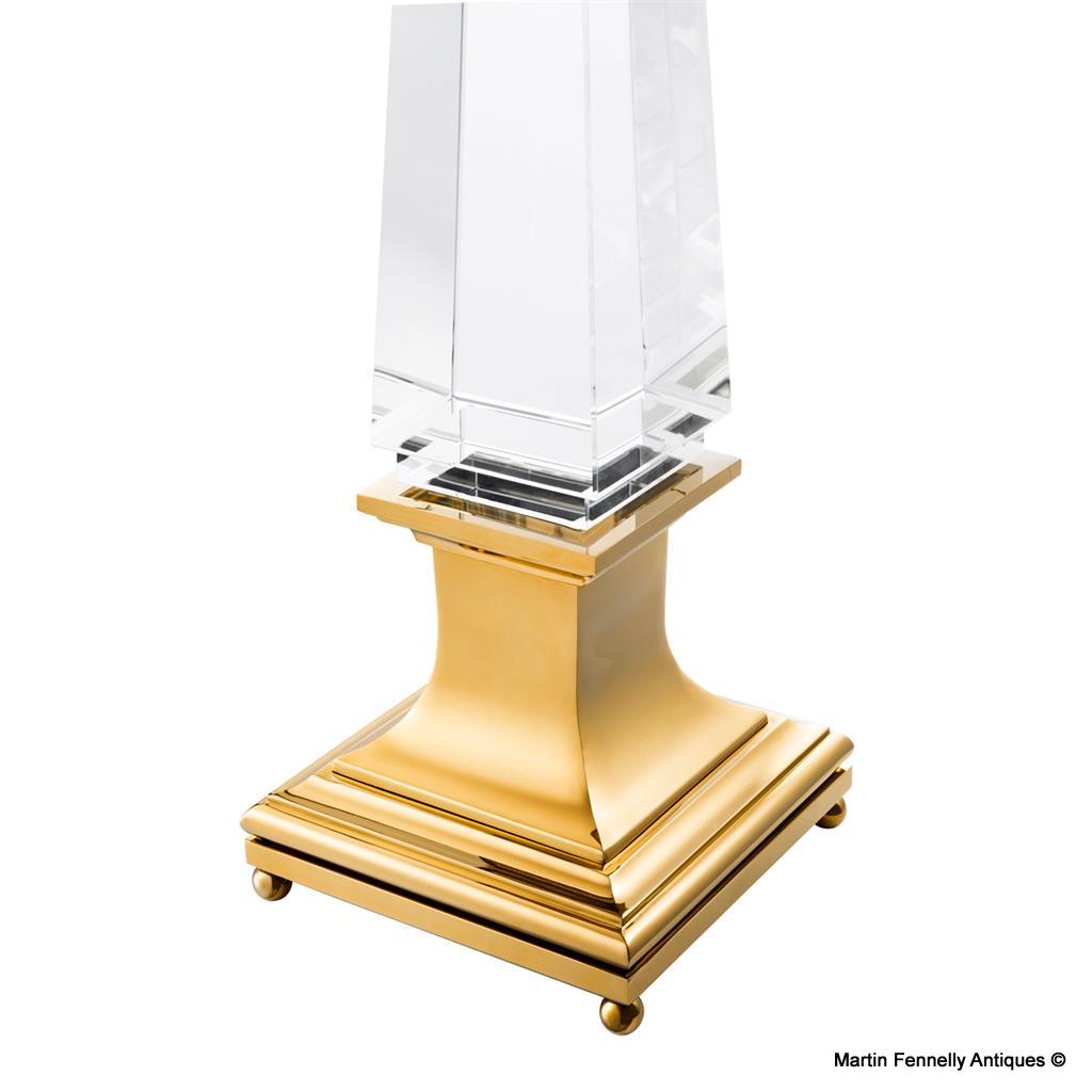 646 Sold Pair of Solaire Lamps - Solid Crystal - Dutch Deco Design - Image 4