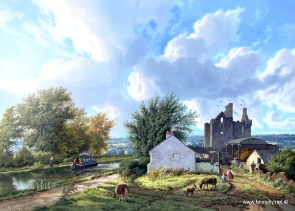 148 Sold Daniel Van der Putten - Ballycowan Castle, Offaly - Oil Painting on Panel