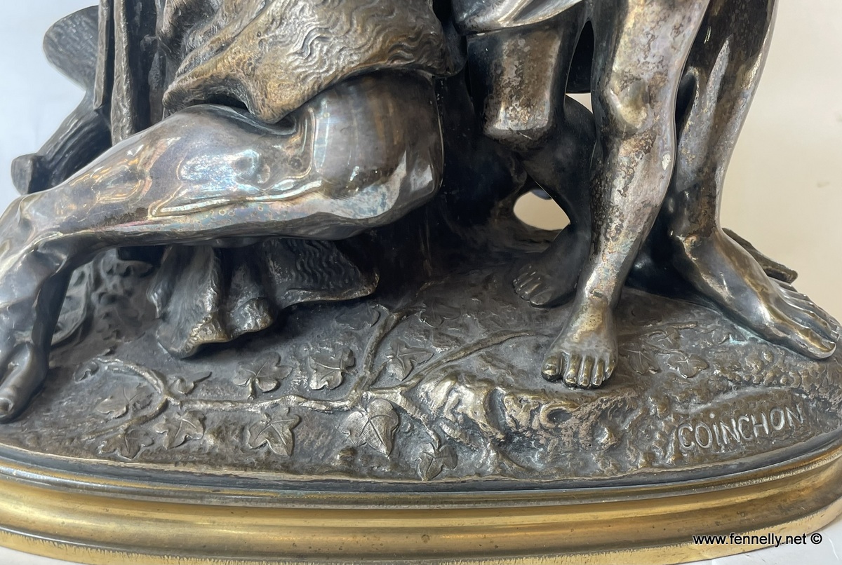 117 Sold Bronze - The Flute Lesson by Jacques Coinchon (1814-1881) - Image 4