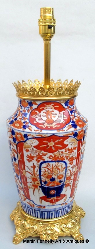 547 Sold Stunning Large Japanese Imari Porcelain and Ormolu Table Lamp 19th Ct