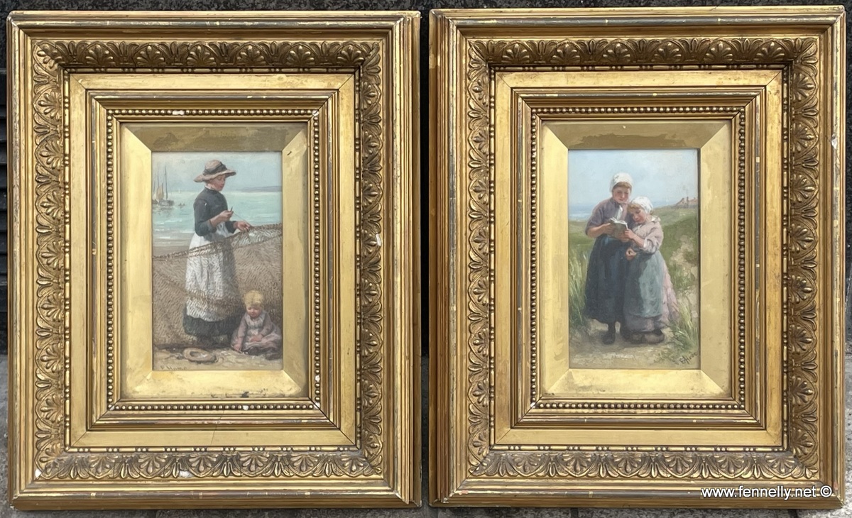 503 Sold Pair of Oil on Panel Paintings by Edith Hume - Original Frames - Image 5