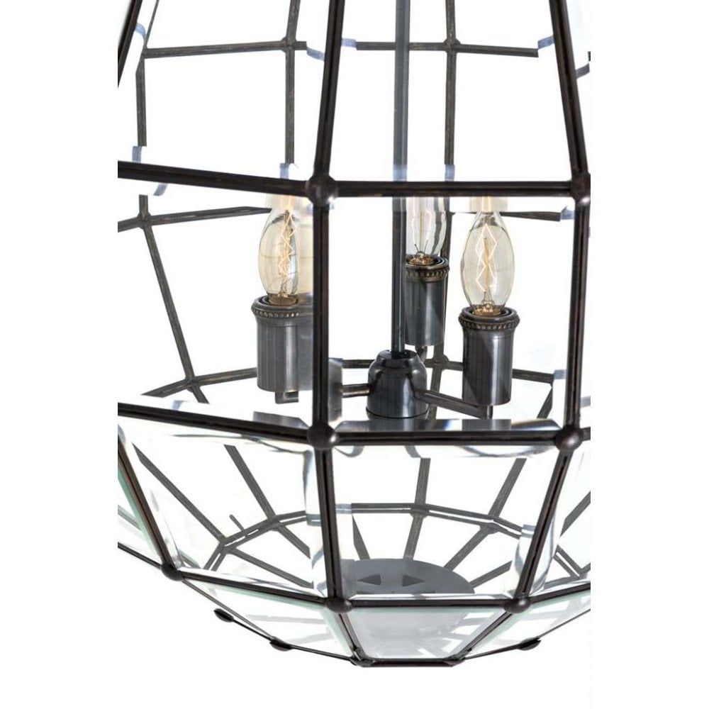 M034 Large Continental Lantern - Glass and Bronze Finish - The Lights - Image 3