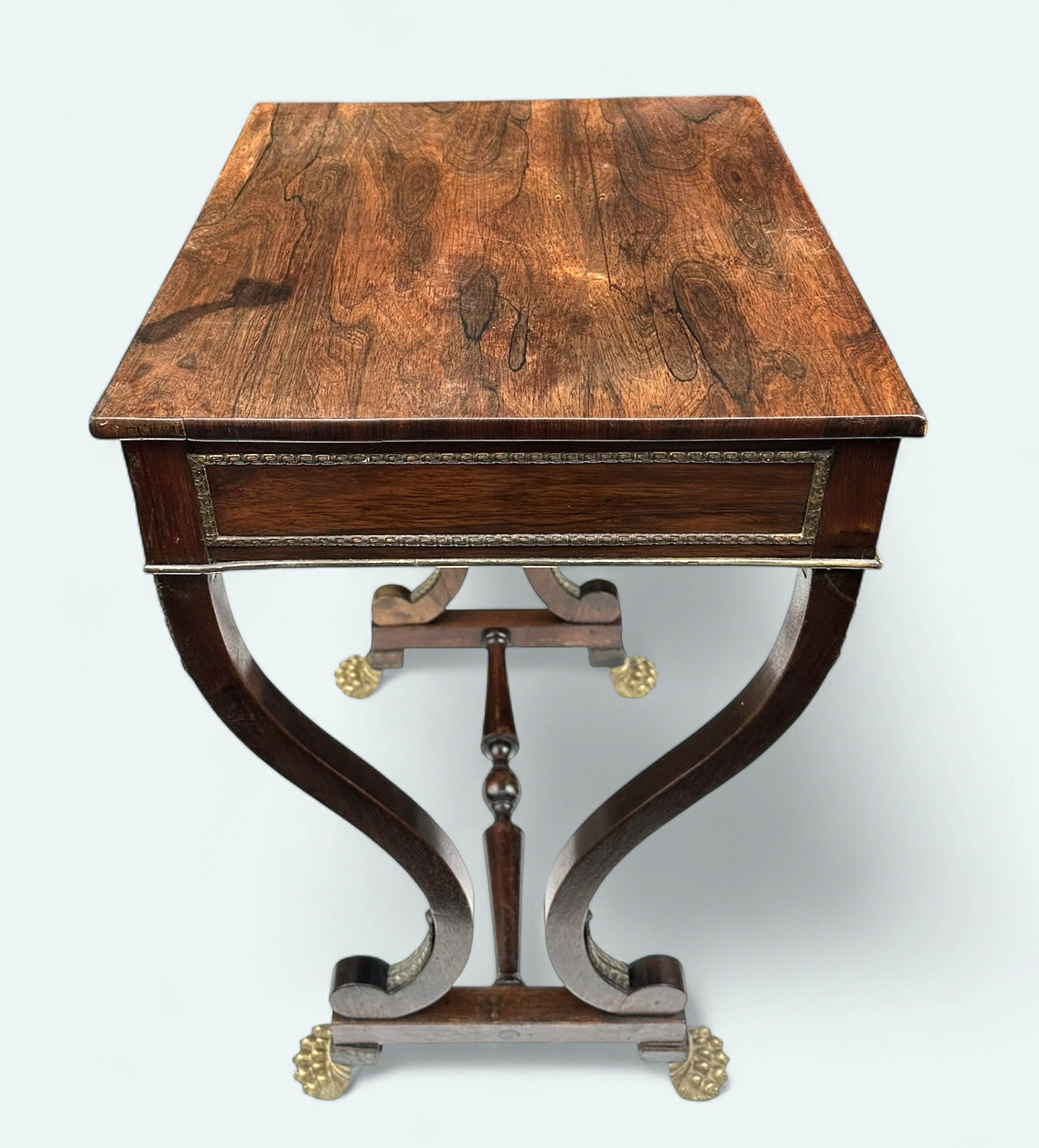 406 Antique English Regency Rosewood Occasional Side or Work Table Circa 1815 - Image 2