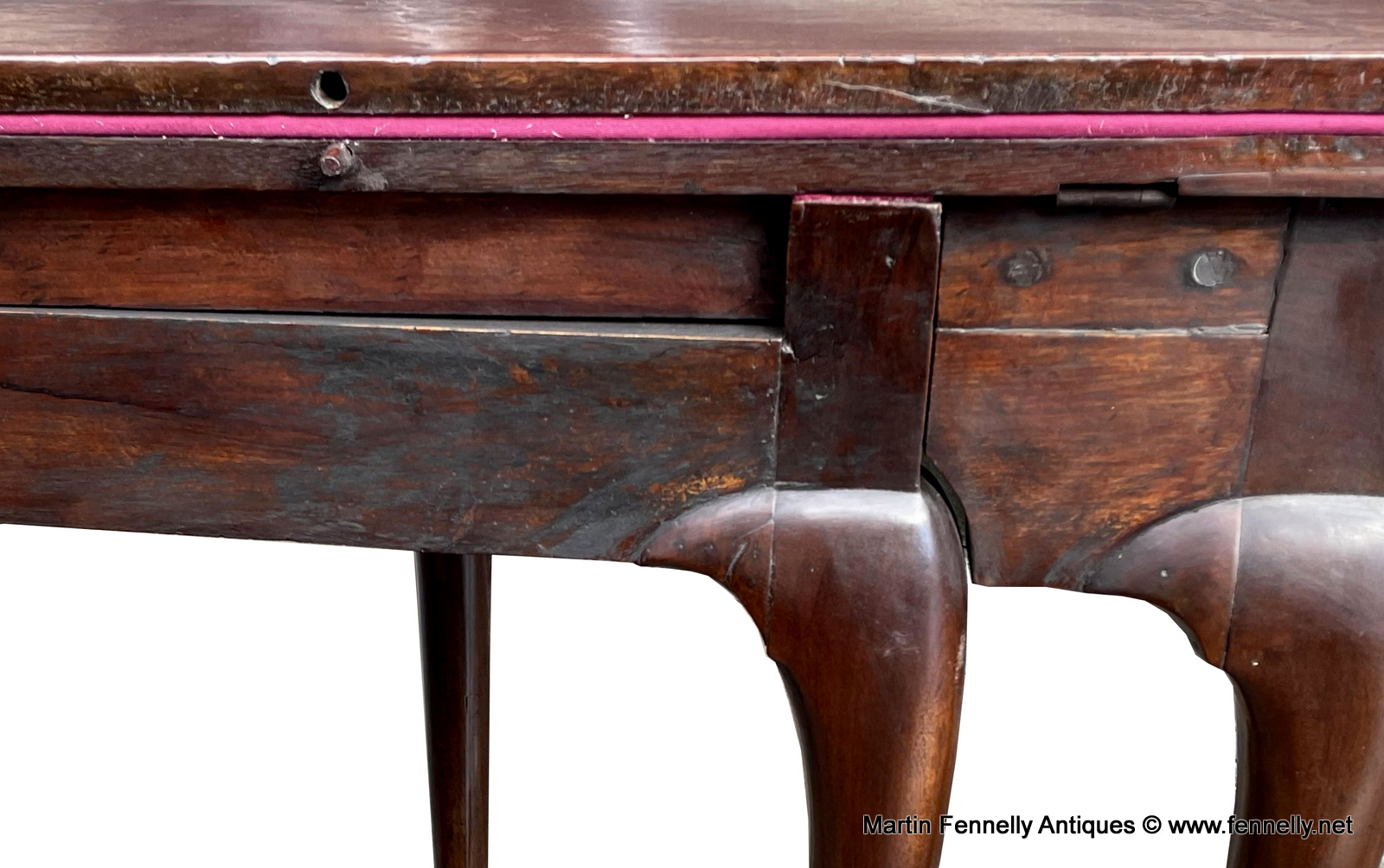 708 Superb Irish Mahogany Foldover Games Table - Circa 1780 - Image 4