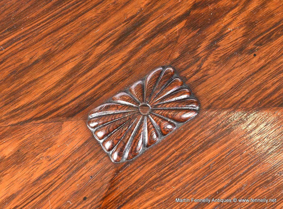 132 Sold Antique Flame Mahogany English Regency Tea Poy Gillows Lancaster Tea Caddy 19 Ct - Image 3