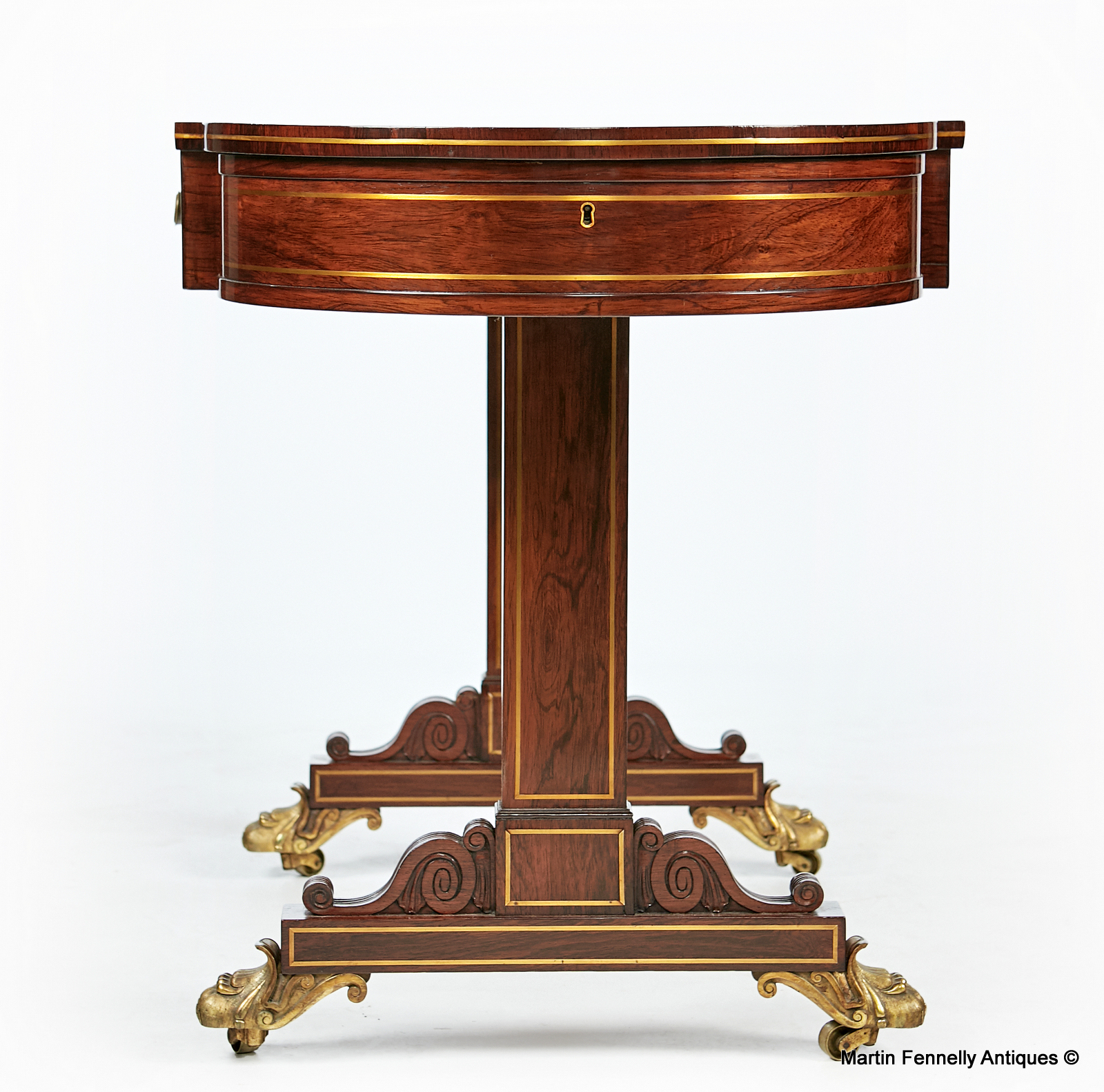 560 Sold Superb Regency Period Rosewood Games Table Attributed to Gillows of Lancaster - Image 4