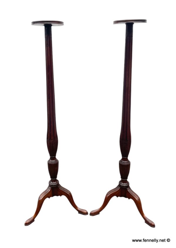 923 Pair of English Mahogany Torchères - Edwardian - Circa 1900