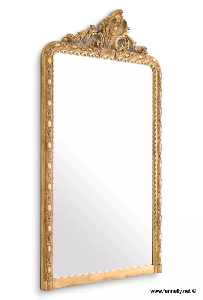 M181 Large Pair of Gilt Carved Mahogany Mirrors - Ludovico Mirrors - Image 6