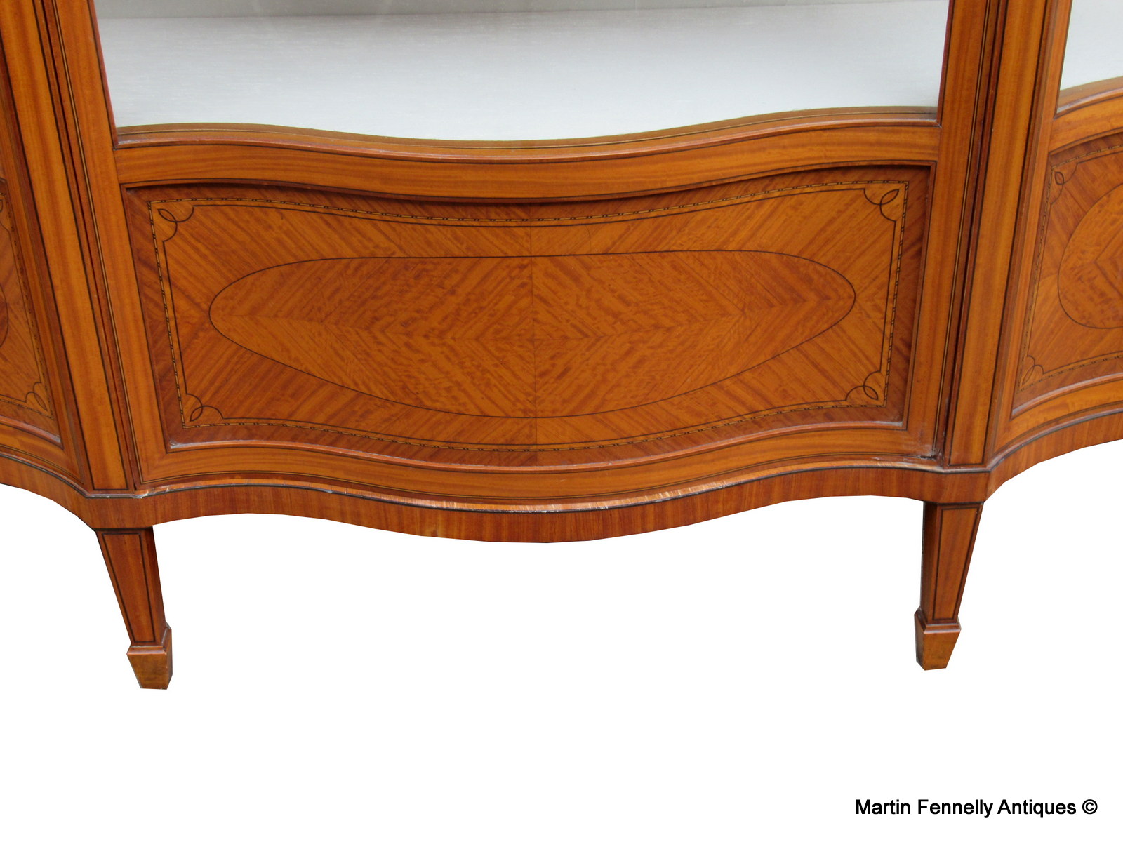 072 Sold Superb Edwardian Satinwood Display Case - Circa 1900 - Image 3