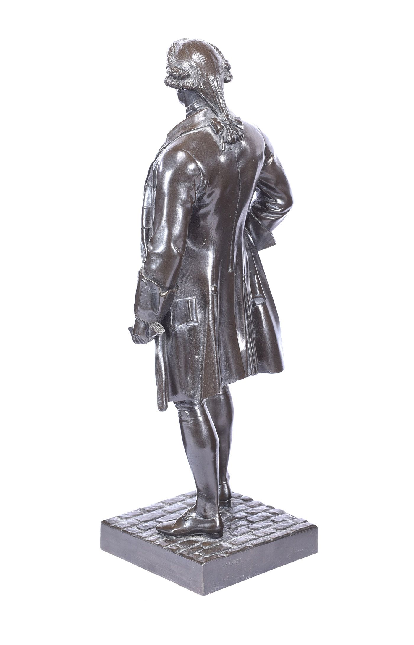 674 Sold Pair Bronze Patinated Sculptures of Burke and Goldsmith - Trinity College - Image 6